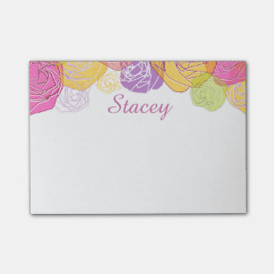 Colourful Floral Post-it Notes
