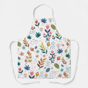Colourful Floral Print Apron