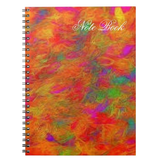 Colourful Floral Print Notebook (Front)