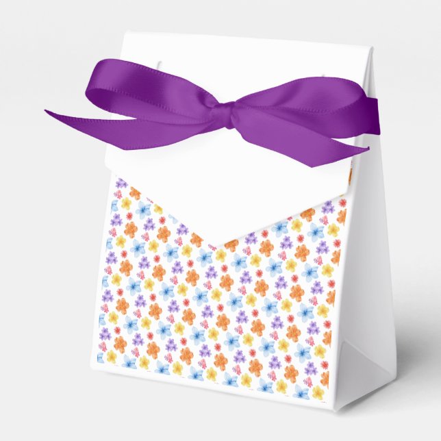 Colourful Floral Print Party Favour Bag,  Box (Front Side)