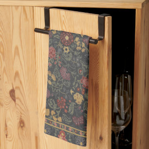 Colourful Floral Rug Pattern Tea Towel
