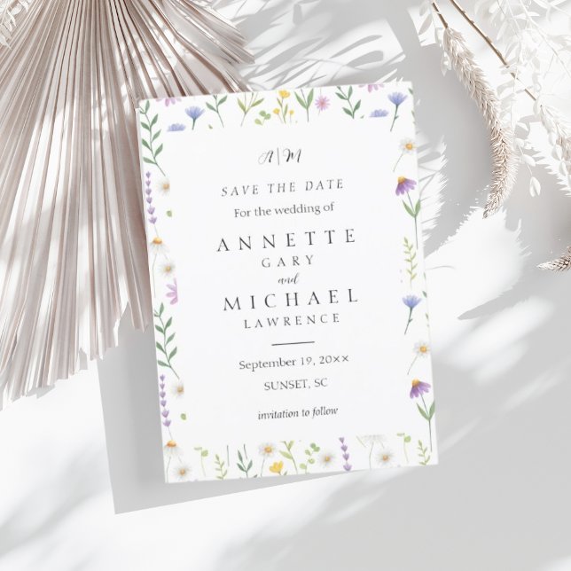 Colourful Floral save the date  Invitation (Creator Uploaded)