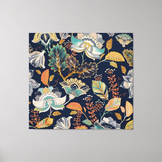 Colourful Floral: Seamless Background Canvas Print (Front)