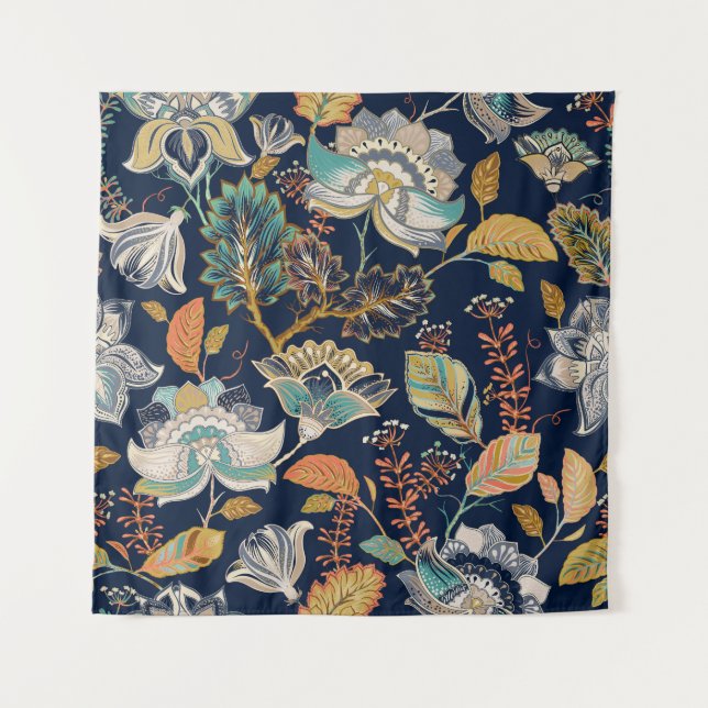 Colourful Floral: Seamless Background Tapestry (Front)