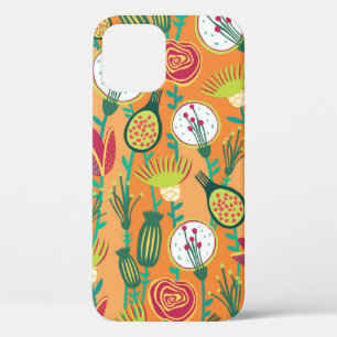 Colourful floral seamless pattern iPhone 12 case