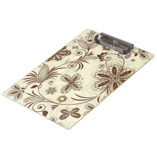 Colourful Floral Seamless Pattern Clipboard