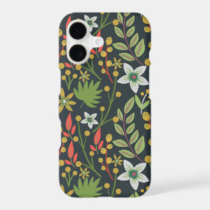 Colourful floral seamless pattern flowers and leav