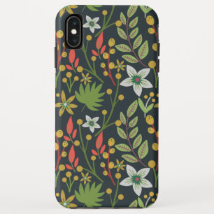 Colourful floral seamless pattern flowers and leav iPhone XS max case