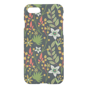 Colourful floral seamless pattern flowers and leav iPhone SE/8/7 case