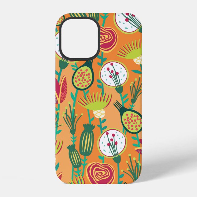 Colourful floral seamless pattern iPhone case (Back)