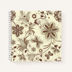 Colourful Floral Seamless Pattern Notebook