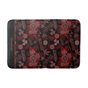 Colourful floral seamless pattern personalised nam bath mat