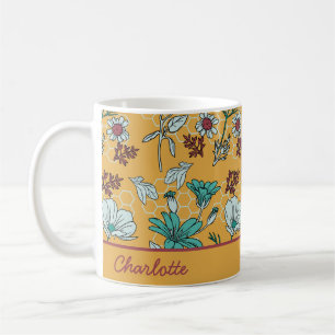Colourful floral seamless pattern personalised nam coffee mug
