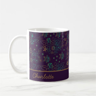 Colourful floral seamless pattern personalised nam coffee mug