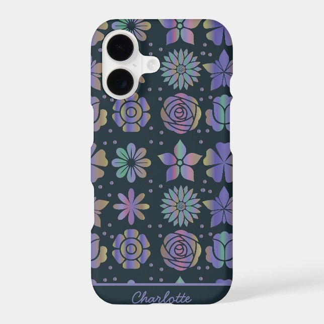 Colourful floral seamless pattern personalised nam iPhone case (Back)