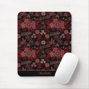 Colourful floral seamless pattern personalised nam mouse mat