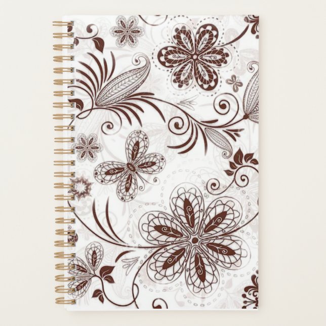 Colourful Floral Seamless Pattern Planner (Front)