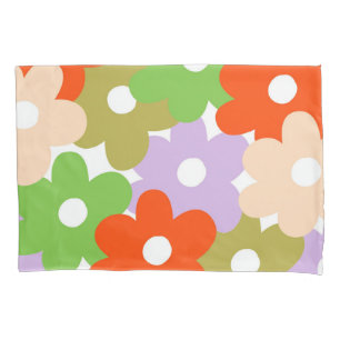 Colourful Floral Simple Tropical Flower Pattern  Pillowcase