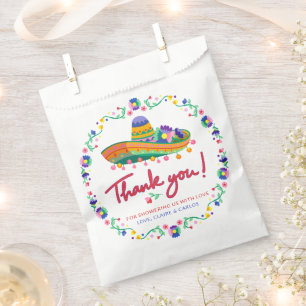 Colourful Floral Sombrero Fiesta Baby Shower Favour Bags