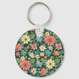 Colourful Floral/Spring Key Ring