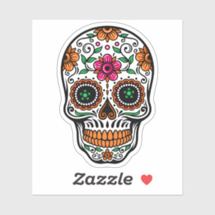 Colourful floral sugar skull no.1