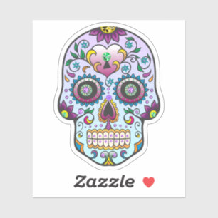 Colourful floral sugar skull no.3