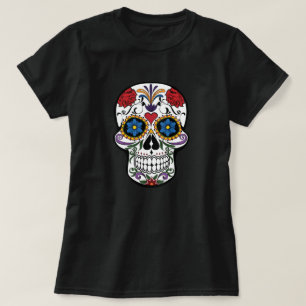 Colourful Floral Sugar Skull T-Shirt