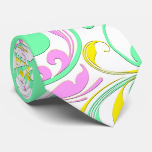 Colourful Floral Swirls Tie