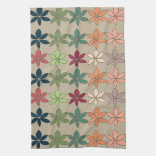 Colourful Floral  Tea Towel