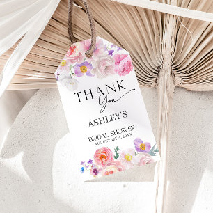 Colourful Floral Thank You Gift Tags