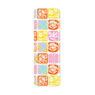 Colourful Floral Tile Botanical Folk Whimsical