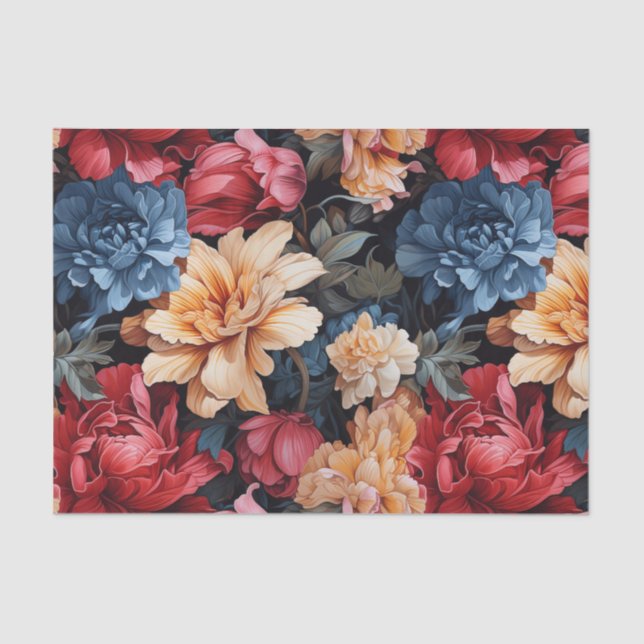 Colourful Floral  Tissue Paper (Front)