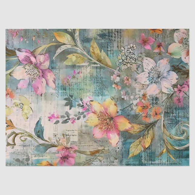 Colourful Floral Tissue Paper (Front)