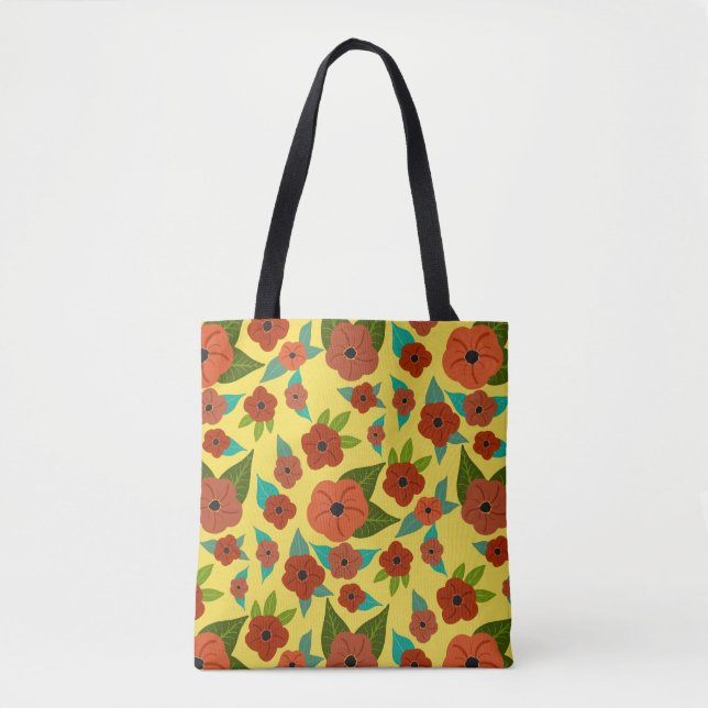 Colourful Floral Tote Bag (Front)
