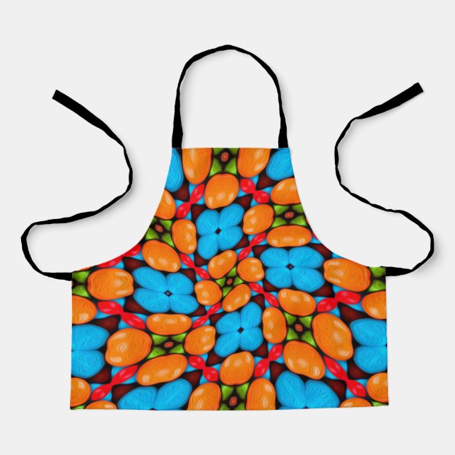 Colourful Floral Variation Pattern Apron (Front)