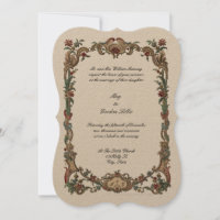 Colourful Floral Vintage Baroque Rococo Border