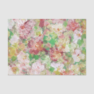 Colourful Floral Watercolors Collage Tissue Paper