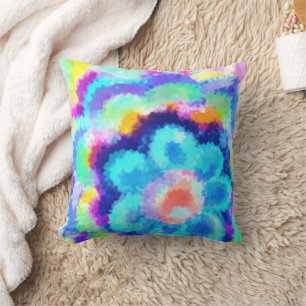 Colourful Floral Watercolors Cushion