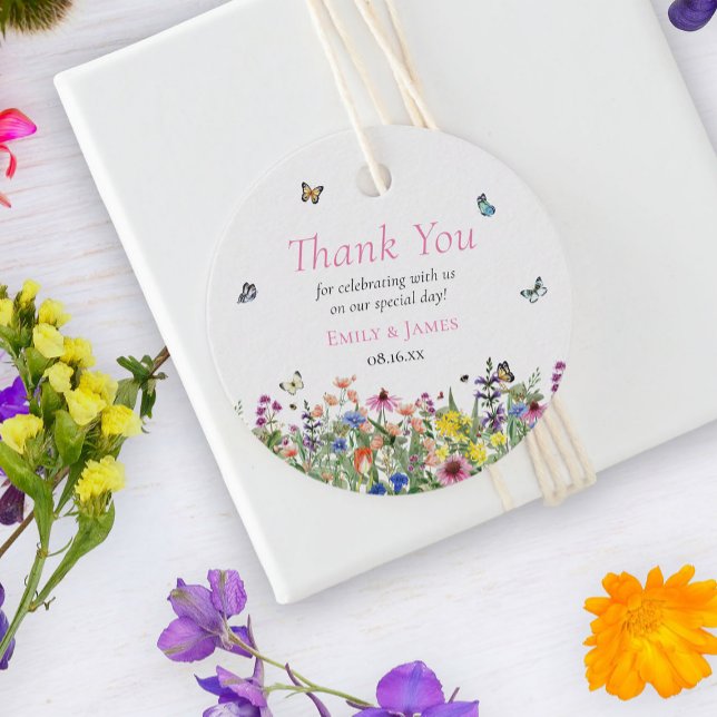 Colourful Floral Wedding Favour Tags (Creator Uploaded)