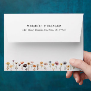 Colourful Floral Wedding Mailing Envelope
