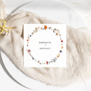Colourful Floral Wedding Napkin