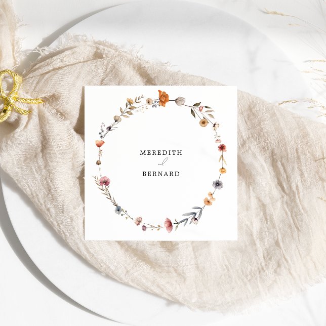 Colourful Floral Wedding Napkin (Creator Uploaded)