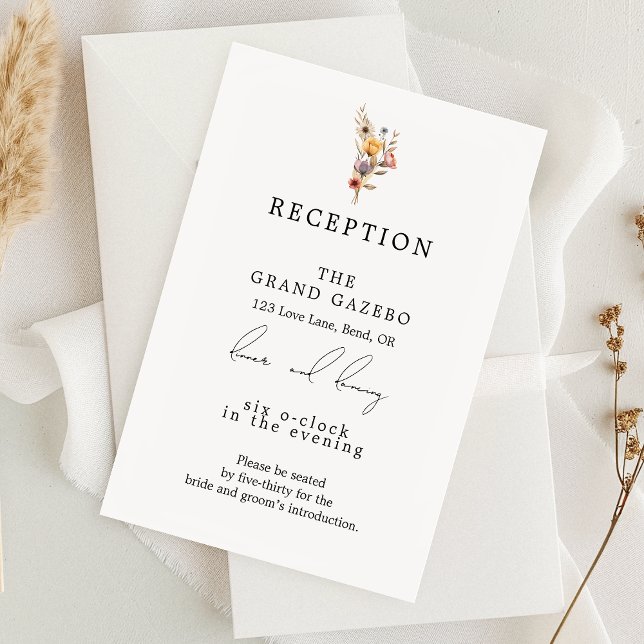 Colourful Floral Wedding Reception Enclosure Card (Creator Uploaded)