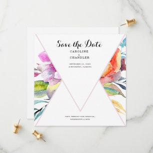Colourful Floral Wedding Save the Date Website