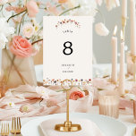 Colourful Floral Wedding Table Number Card<br><div class="desc">Celebrate your love with the Colourful Floral Wedding Table Number Card design, a vibrant fusion of romantic boho fairytale charm and elegant botanical beauty. Featuring an artful arrangement of delicate watercolor florals and sophisticated styling, this design evokes the enchantment of a blooming flower garden, perfect for weddings in spring, summer,...</div>