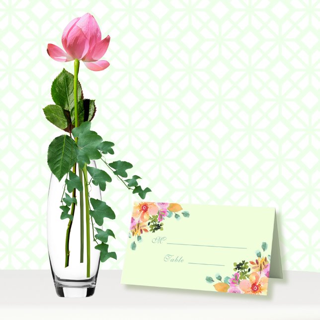 Colourful Floral Wildflower Bouquet Spring Summer  Place Card (Creator Uploaded)