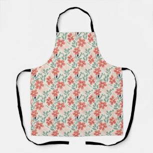 Colourful Floral With Pink, Green, and Blue Flower Apron
