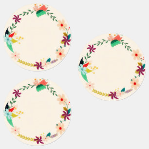 Colourful Floral Wreath Cute Waterproof Country