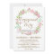 Colourful Floral Wreath Engagement Party Invitatio