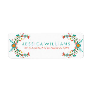 Colourful Floral Wreath Frame Template